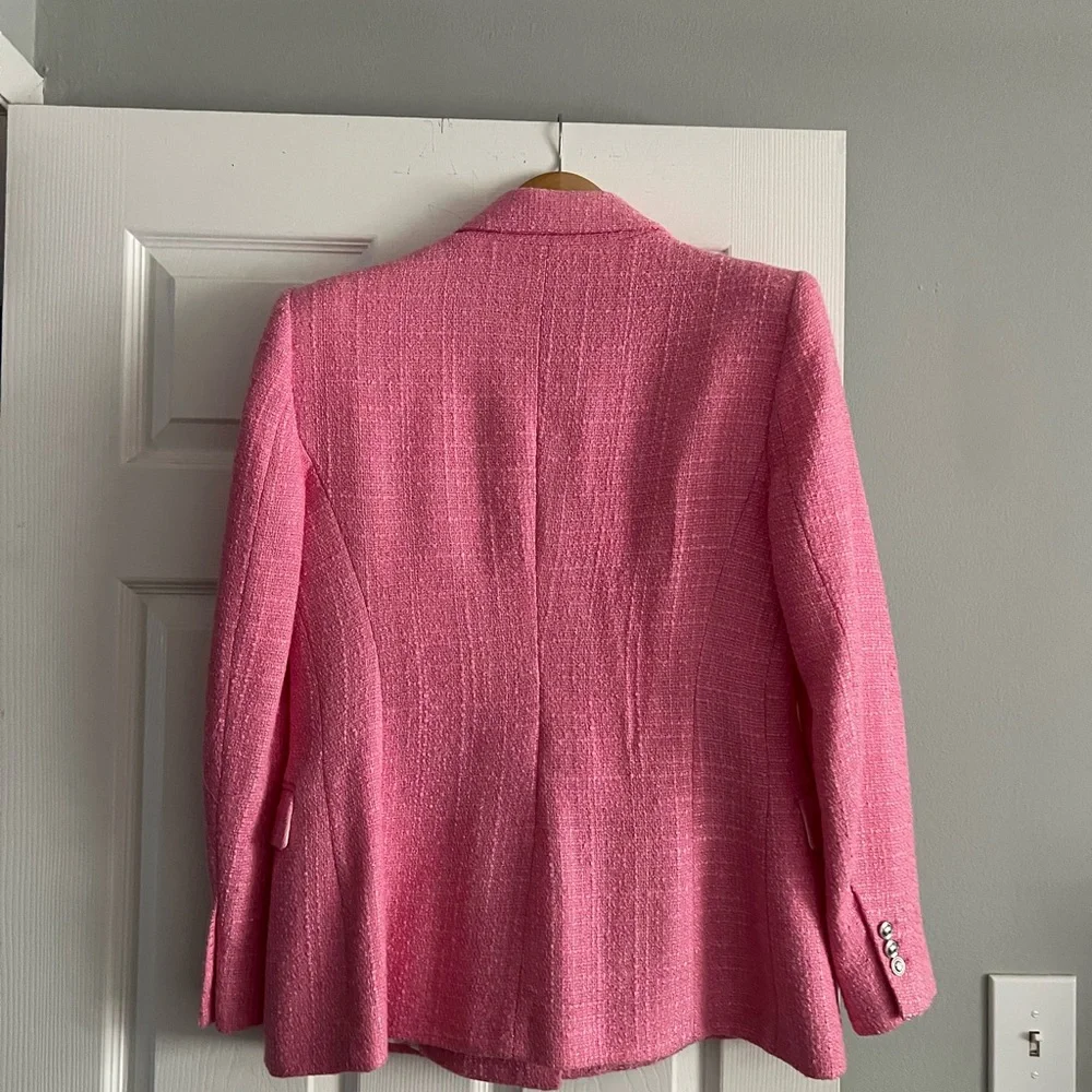 Zara Pink Textured Women's Blazer - Picture 2 of 2